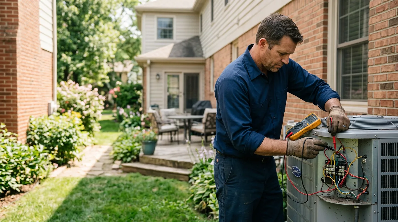 HVAC technician working near Savannah, OH